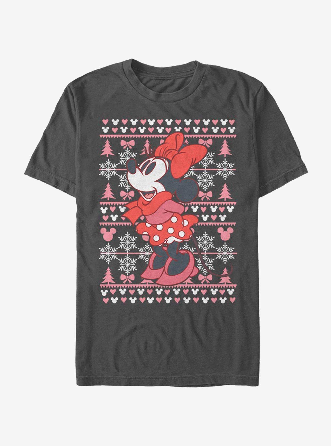 Disney Mickey Mouse Minnie Winter Sweater T-Shirt, CHARCOAL, hi-res