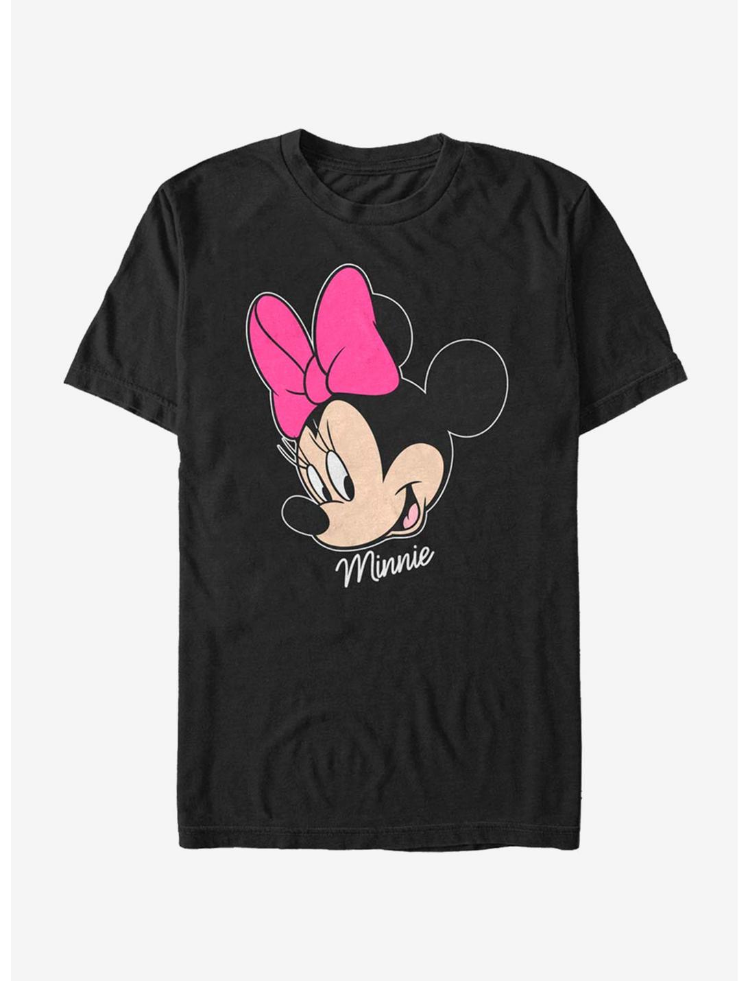 Disney Mickey Mouse Minnie Big Face T-Shirt, BLACK, hi-res