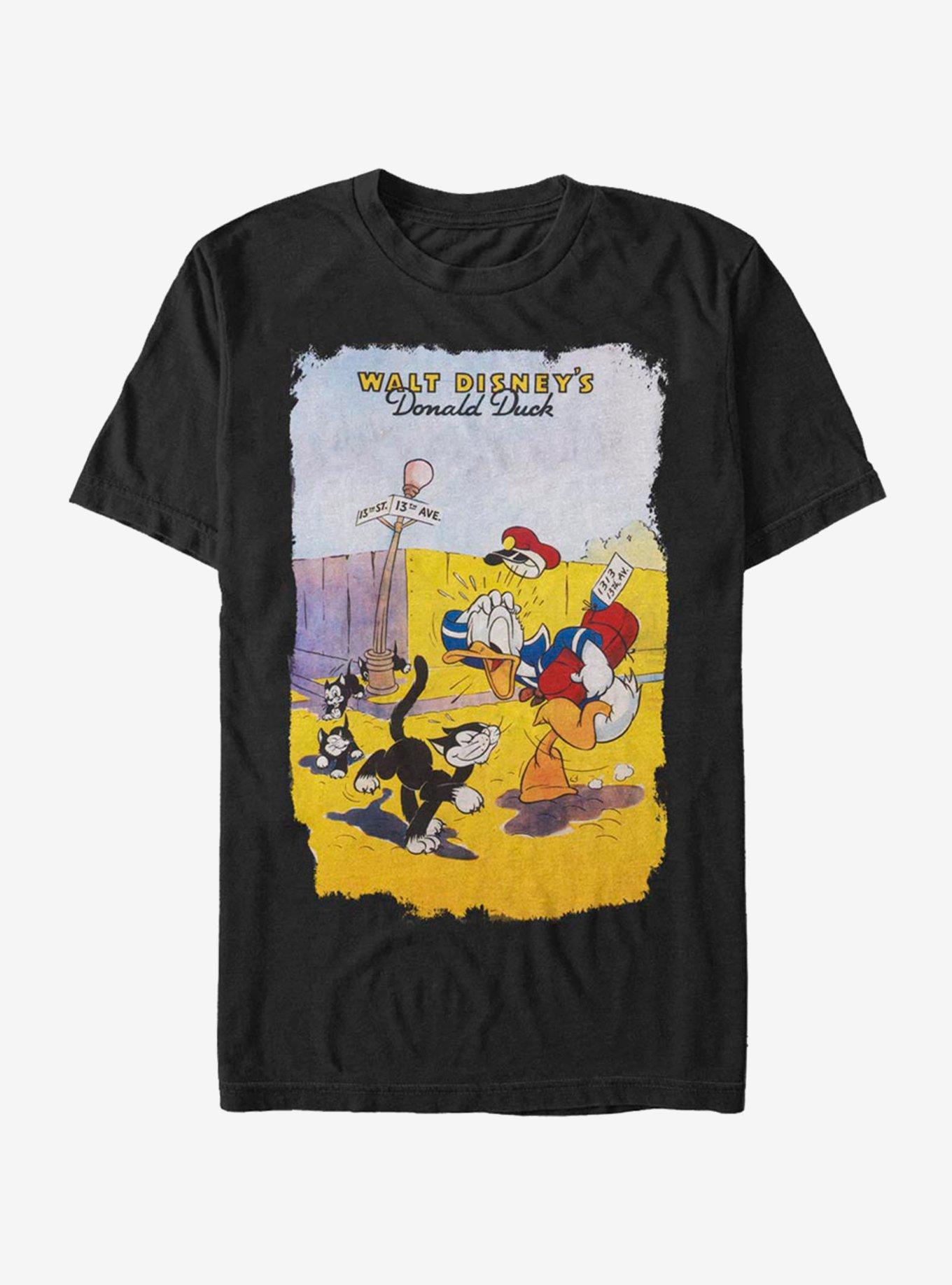Disney Mickey Mouse Unlucky Duck T-Shirt - BLACK | BoxLunch