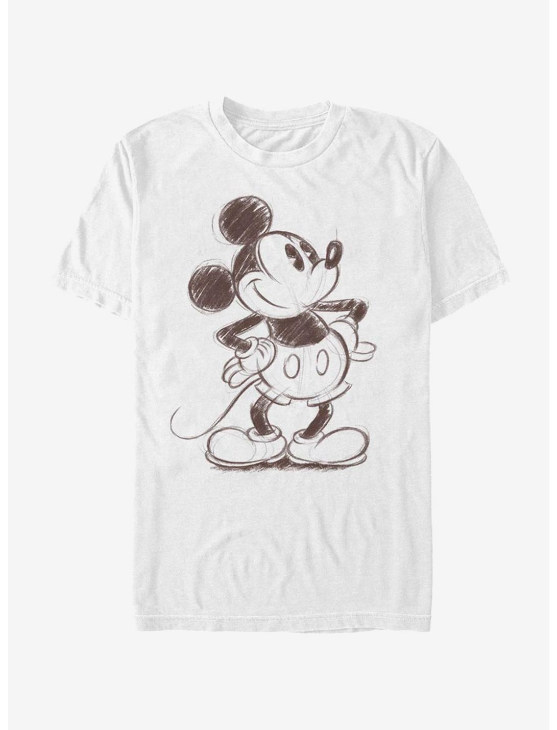 Disney Mickey Mouse Sketchy Mickey T-Shirt, WHITE, hi-res