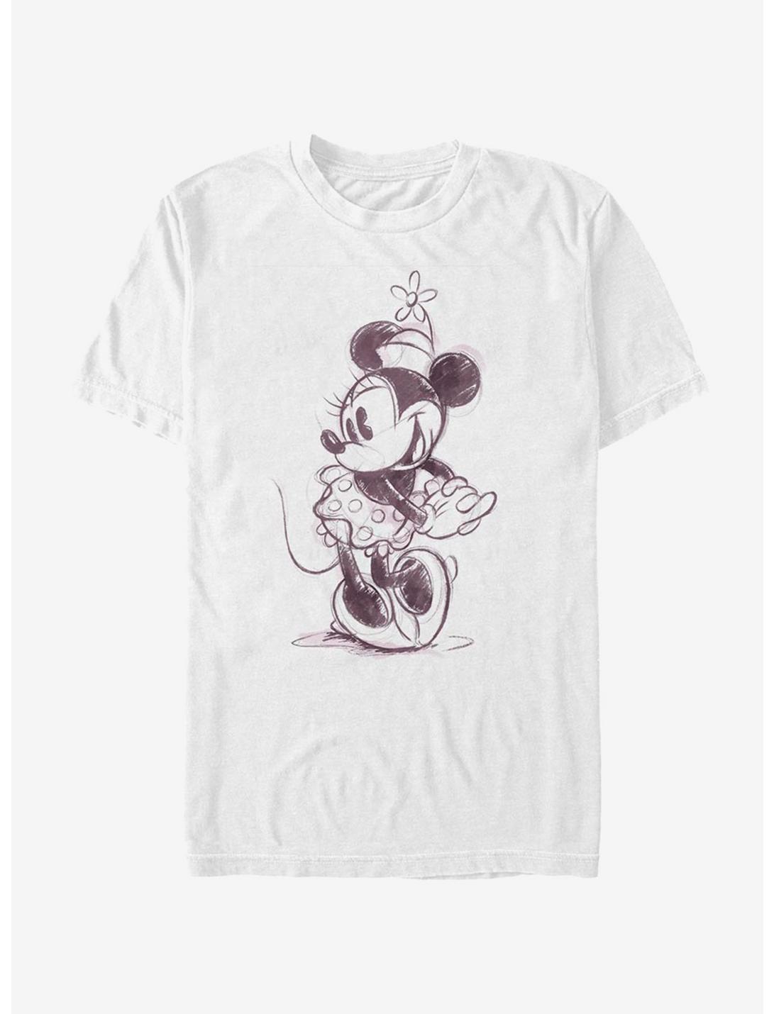 Disney Mickey Mouse Sketchy Minnie T-Shirt, WHITE, hi-res