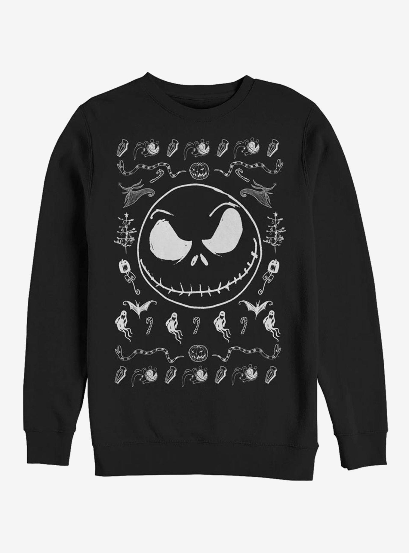 Disney The Nightmare Before Christmas Jack Spooky Pattern Sweatshirt ...