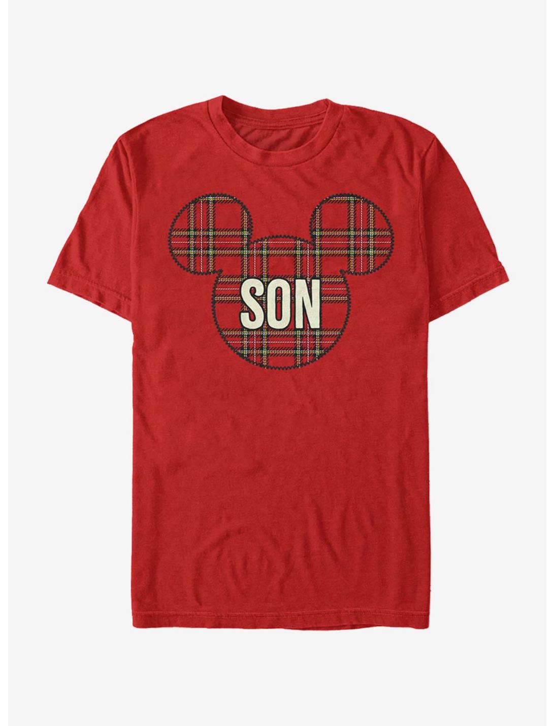 Disney Mickey Mouse Son Holiday Patch T-Shirt, RED, hi-res