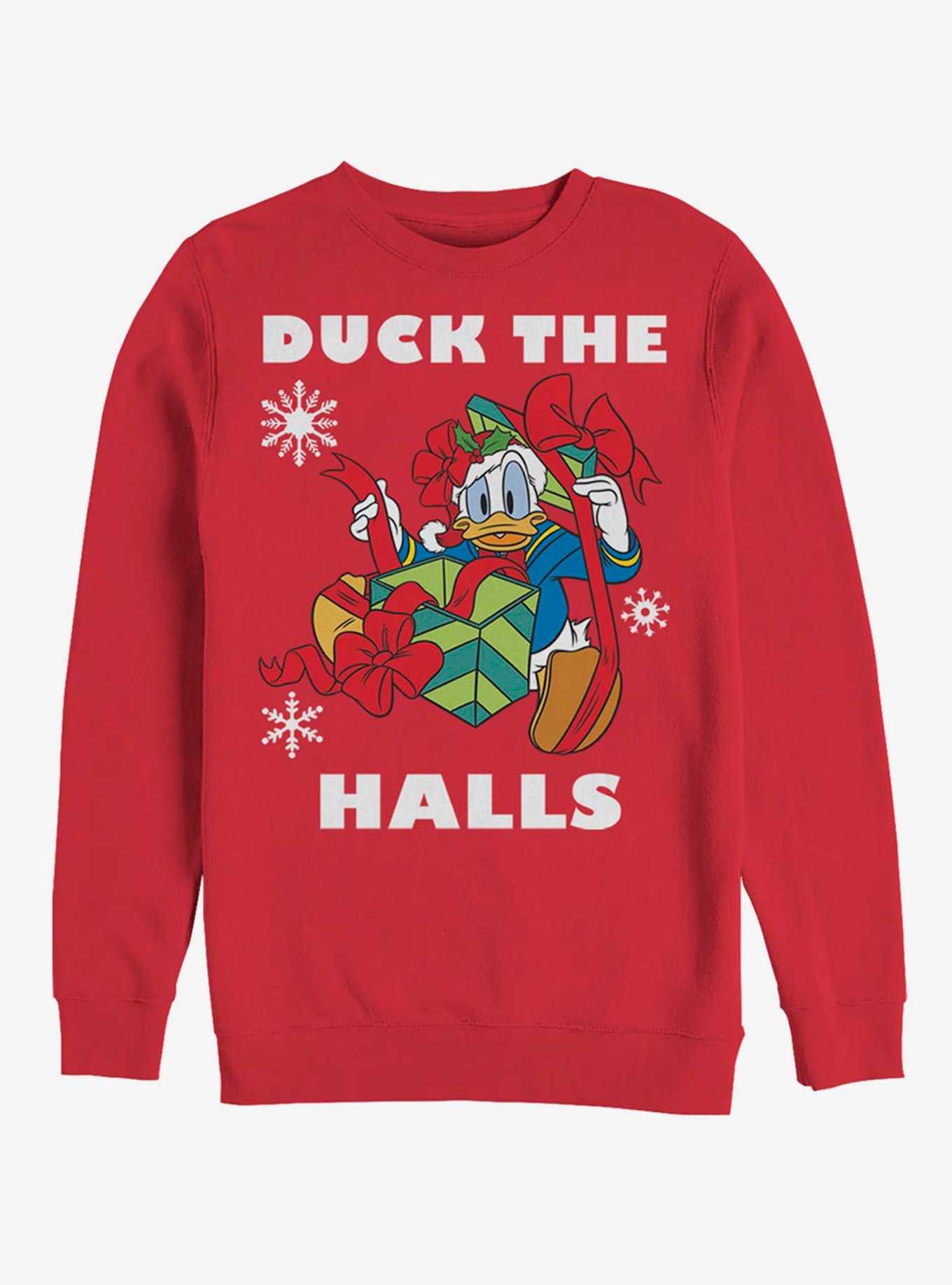 Disney Donald Duck Holiday Duck Crew Sweatshirt, , hi-res