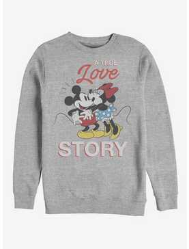 Disney Mickey Mouse True Love Story Crew Sweatshirt, , hi-res