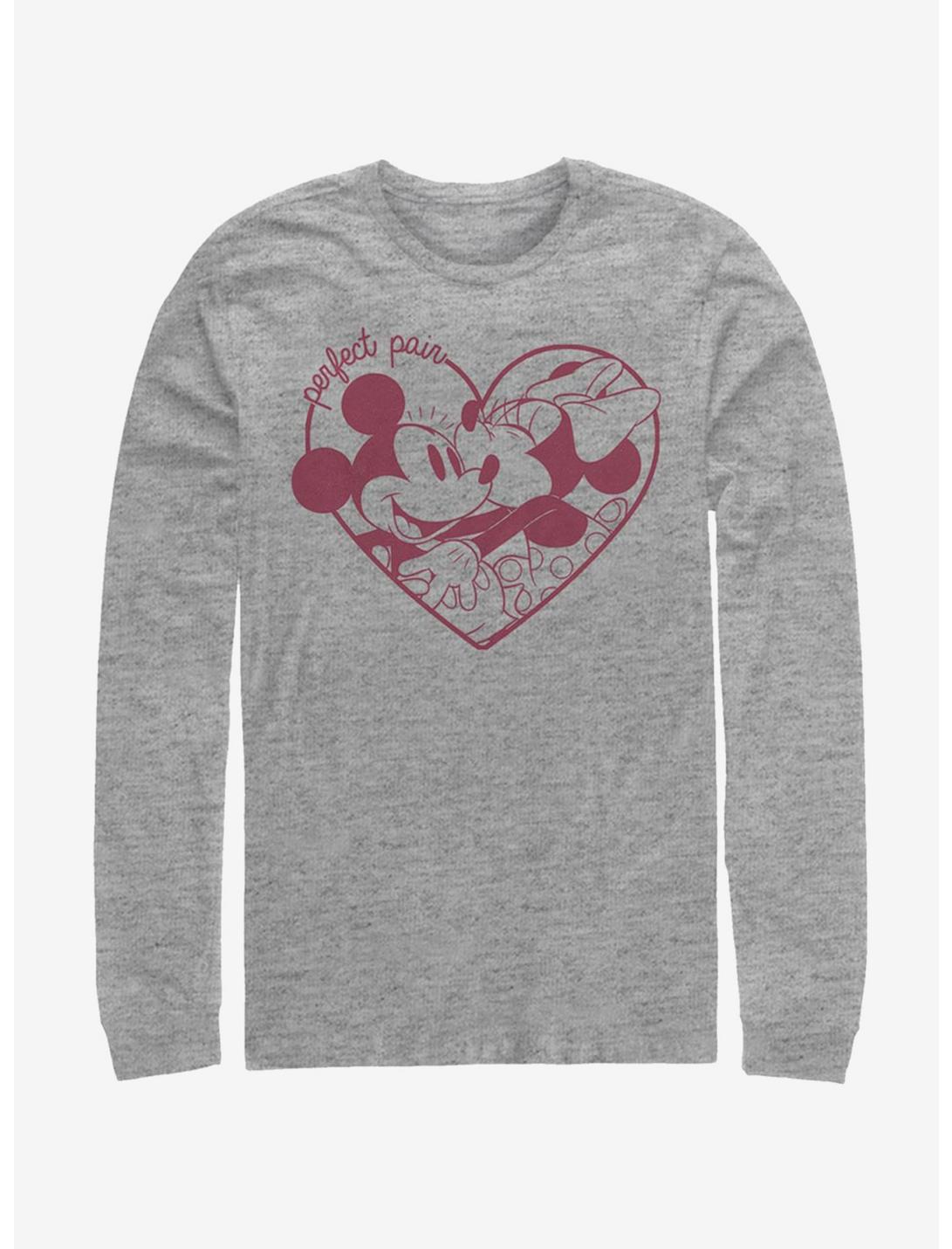 Disney Mickey Mouse & Minnie Mouse Perfect Pair Long-Sleeve T-Shirt, ATH HTR, hi-res