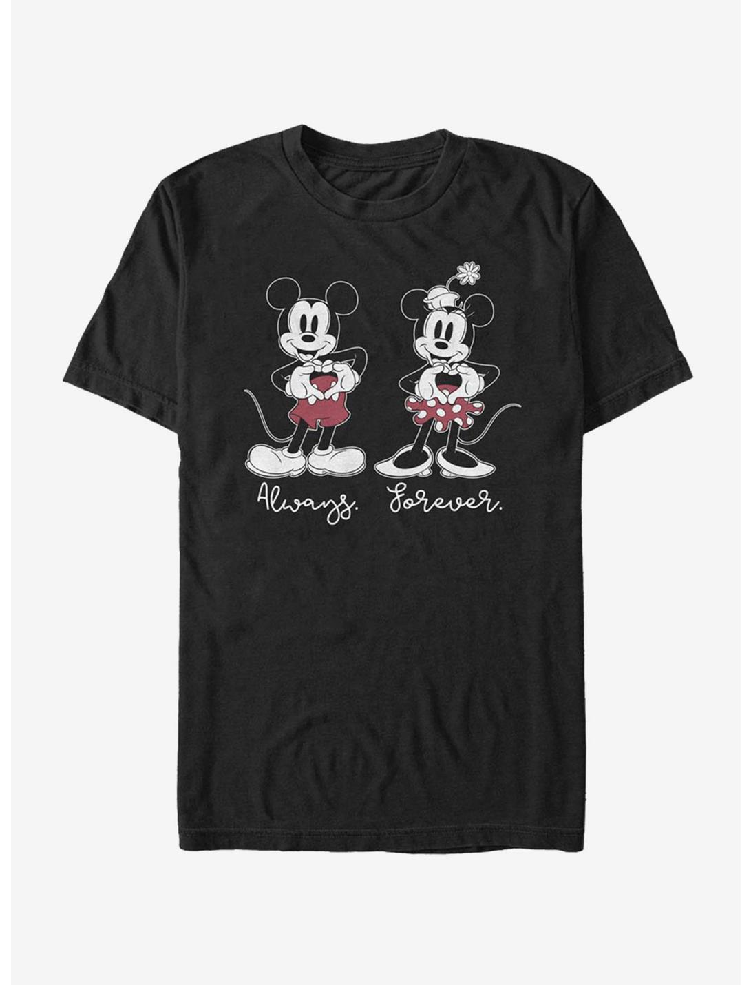 Disney Mickey Mouse & Minnie Mouse Always Forever T-Shirt, BLACK, hi-res