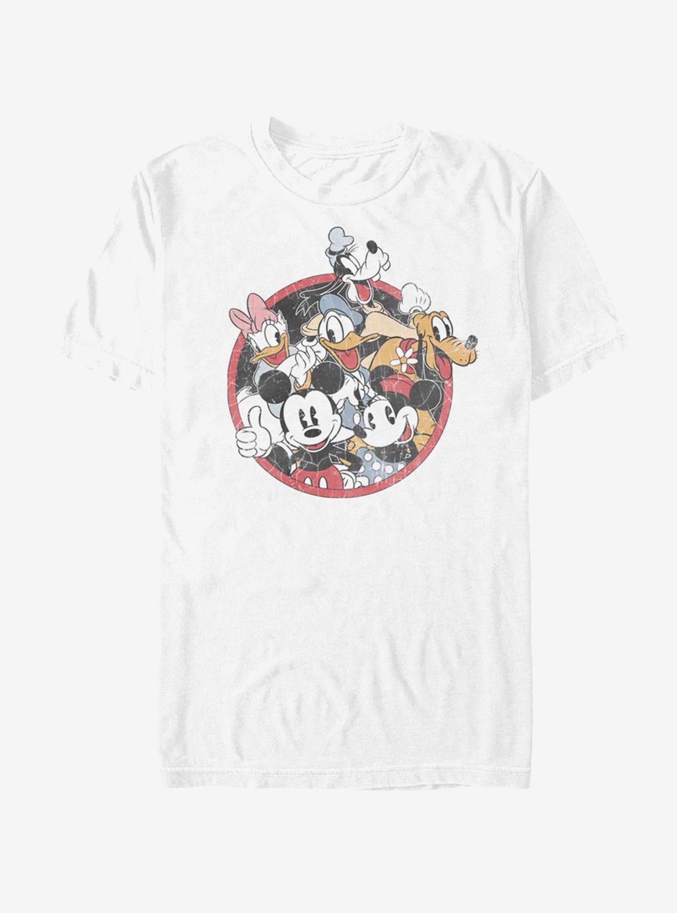 Disney Mickey Mouse Retro Group T-Shirt, WHITE, hi-res