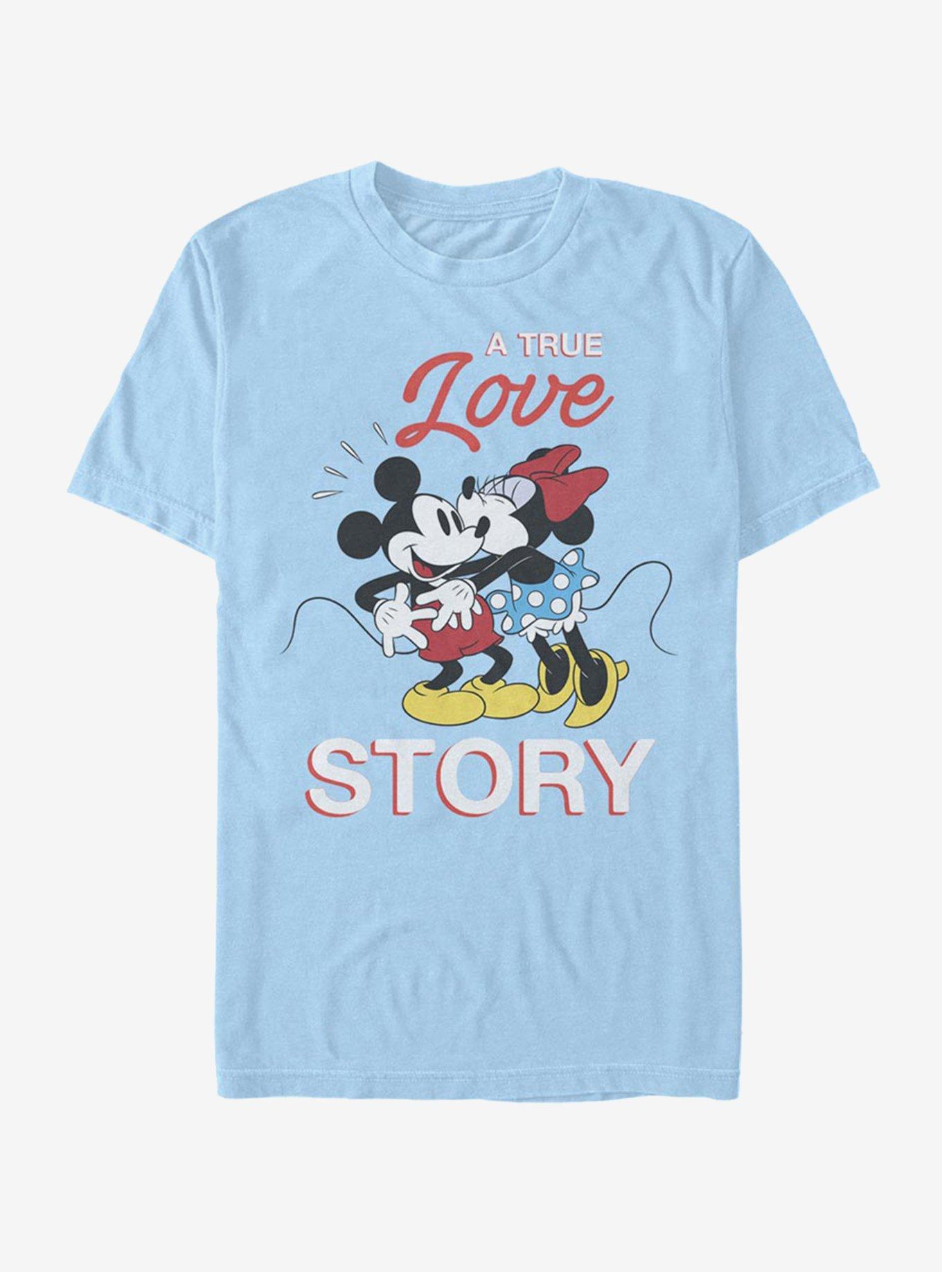 Disney Mickey Mouse True Love Story T-Shirt, LT BLUE, hi-res