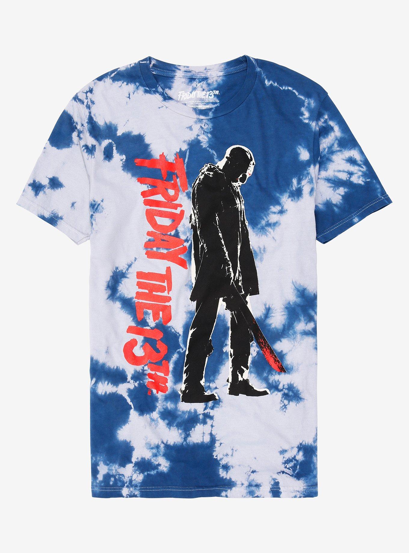 Friday The 13th Jason Silhouette Tie-Dye T-Shirt, MULTI, hi-res