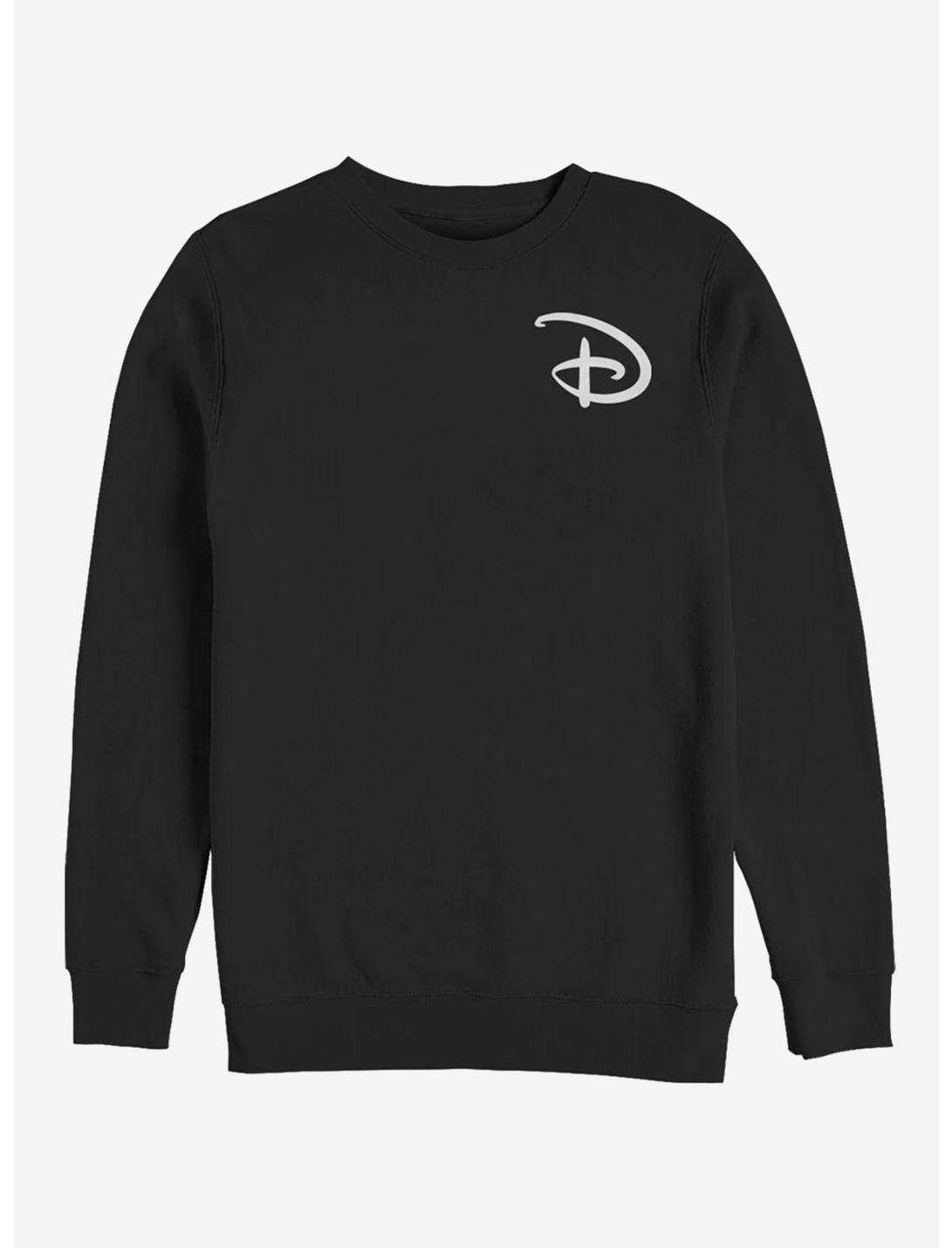 Disney Classic Disney D Pocket Logo Crew Sweatshirt, BLACK, hi-res