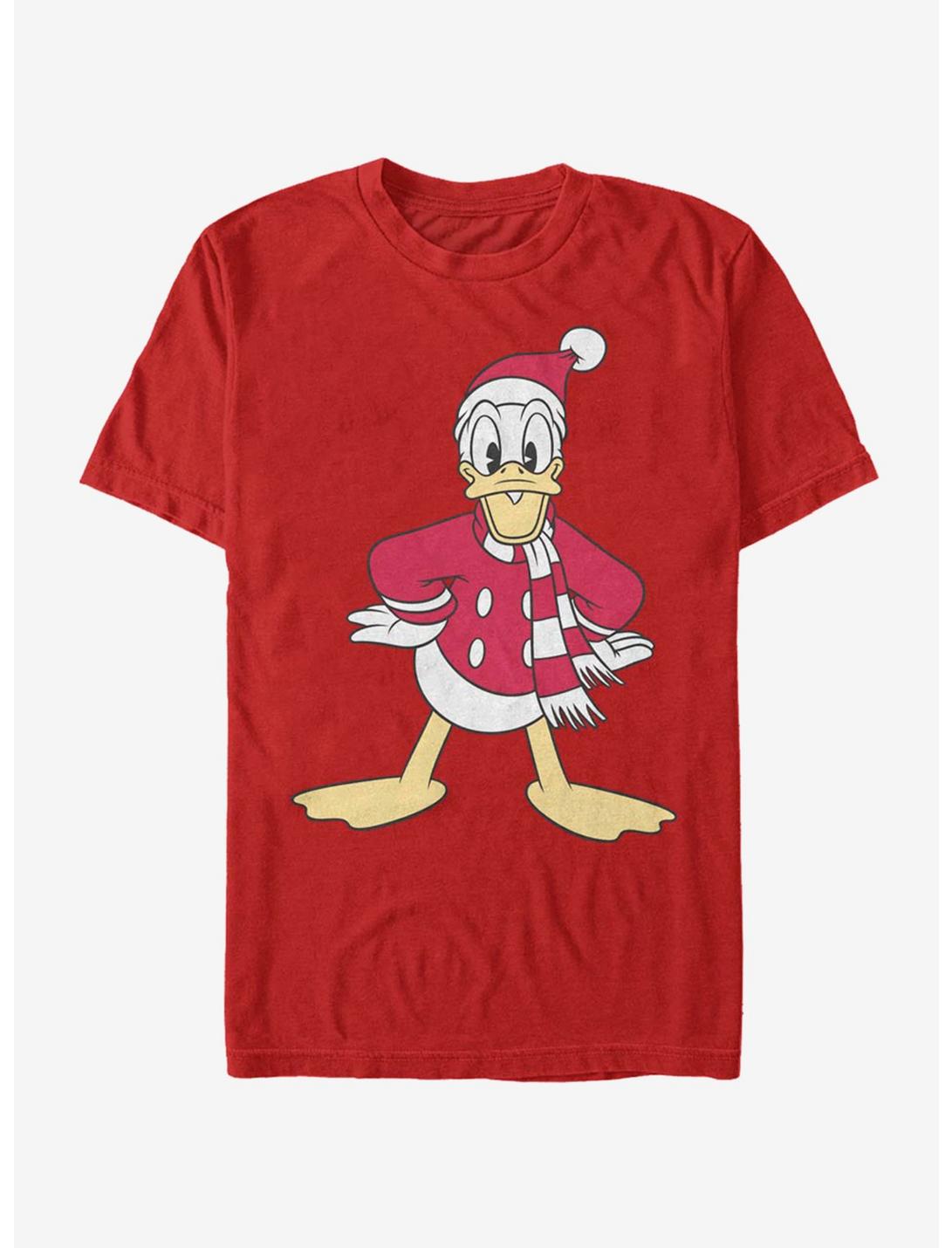 Disney Donald Duck Holiday Donald Hat T-Shirt, RED, hi-res
