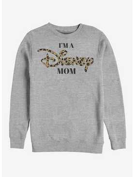 Disney Classic Leopard Disney Logo Mom Crew Sweatshirt, , hi-res