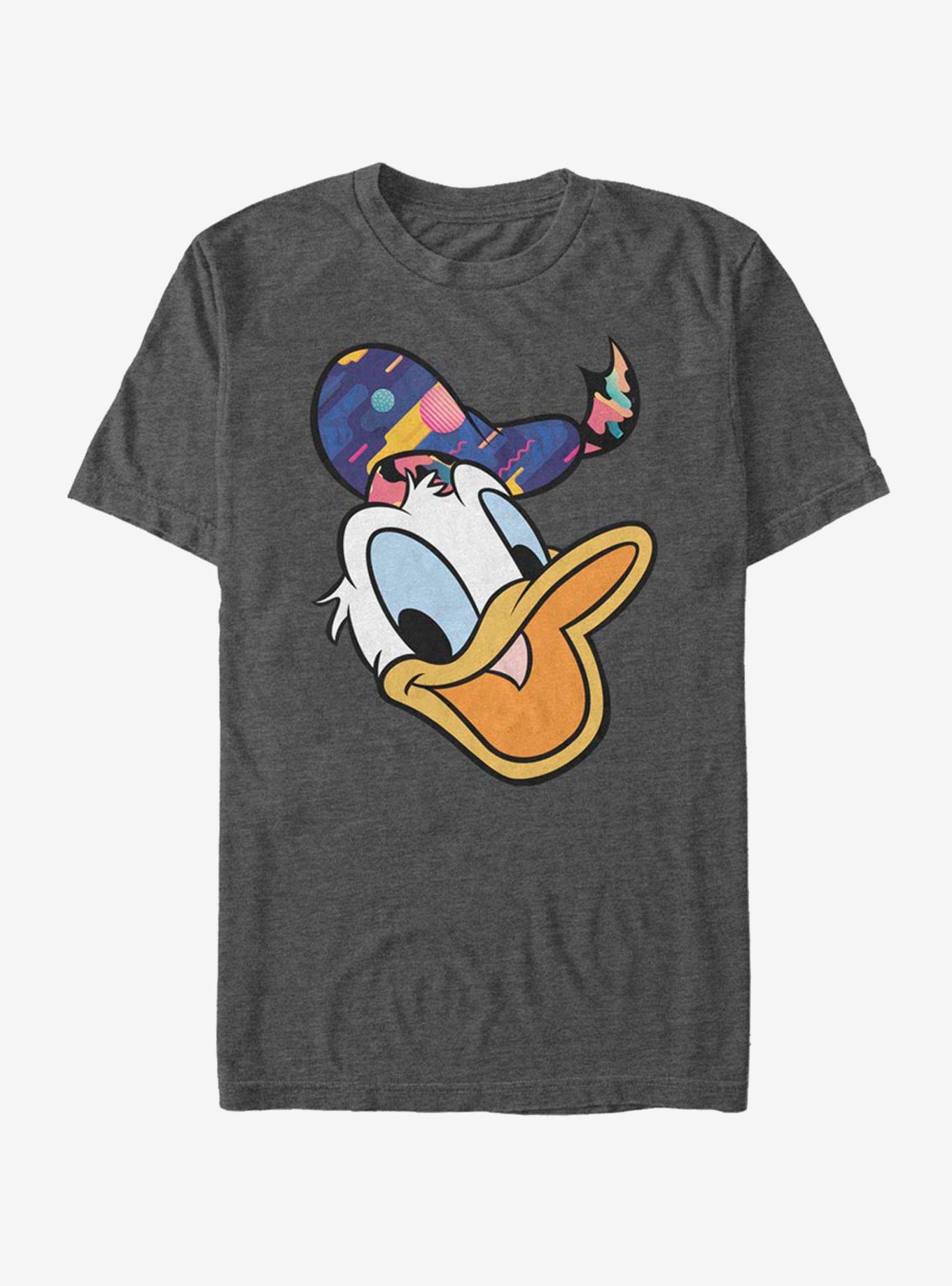 Disney Donald Duck Donald Pattern Face T-Shirt, CHAR HTR, hi-res