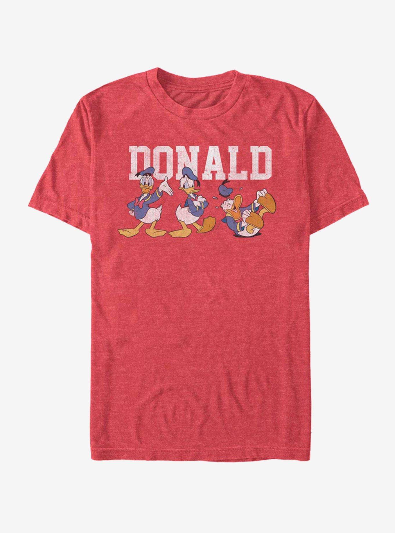 Disney Donald Duck Donald Poses T-Shirt, RED HTR, hi-res