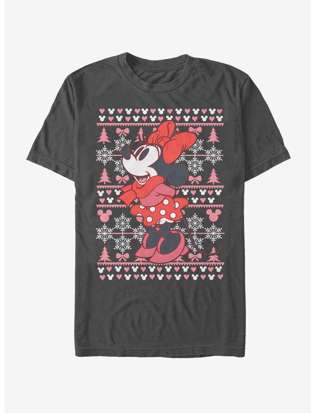 Disney Minnie Mouse Holiday Winter Sweater T-Shirt, CHARCOAL, hi-res