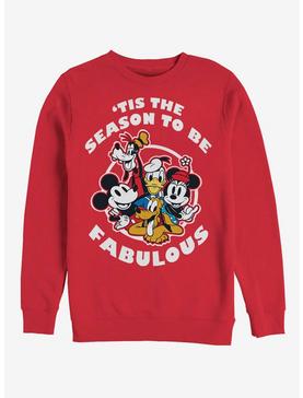 Disney Mickey Mouse Holiday Fabulous Holiday Crew Sweatshirt, , hi-res