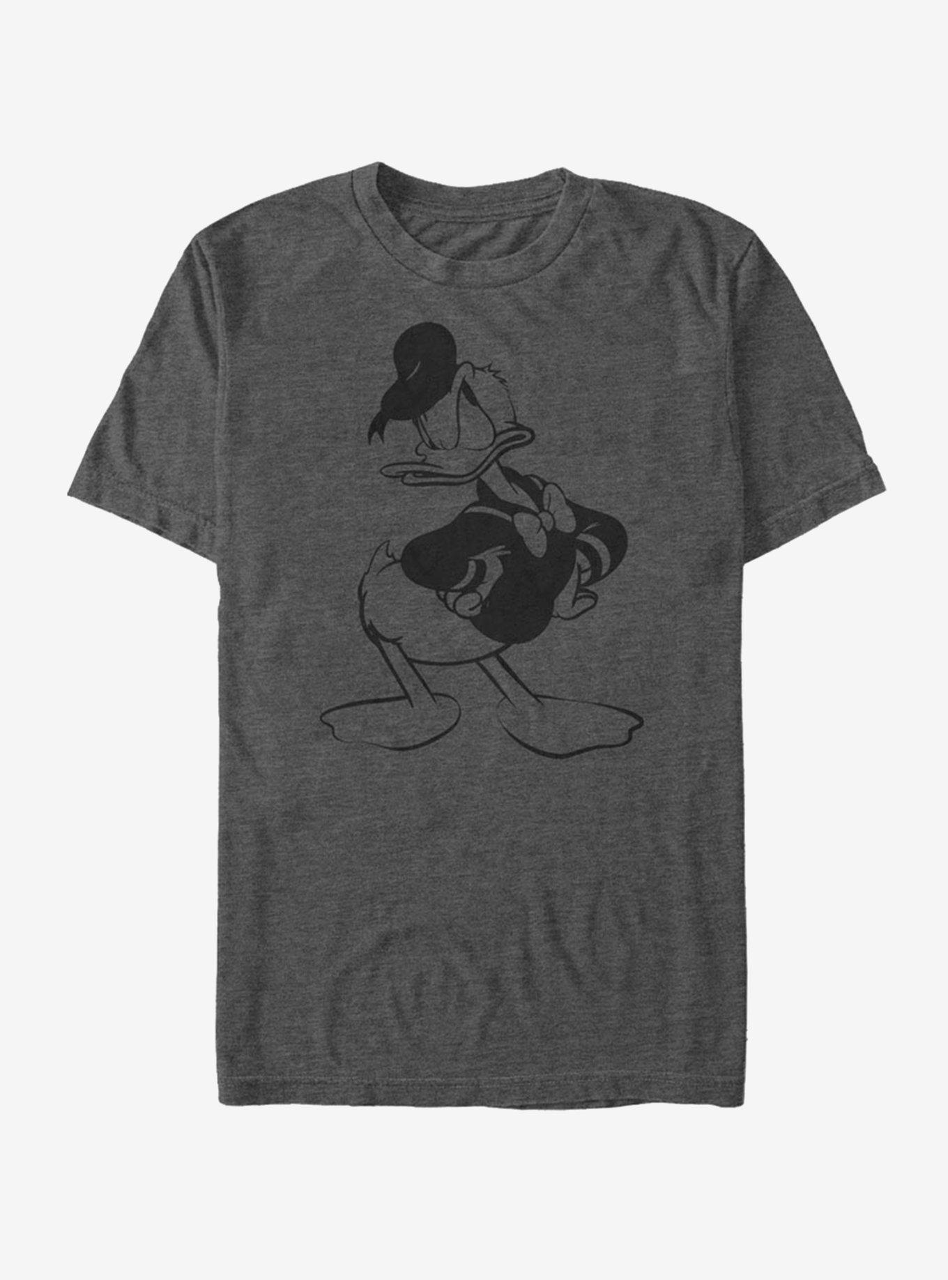 Disney Donald Duck Old Print Donald T-Shirt, CHARCOAL, hi-res