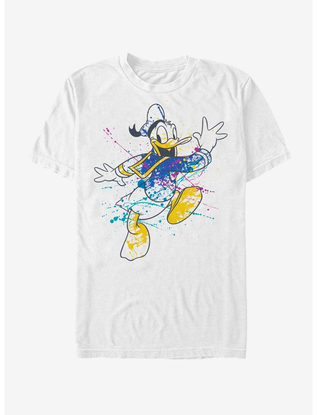 Disney Donald Duck Splatter Donald T-Shirt, WHITE, hi-res