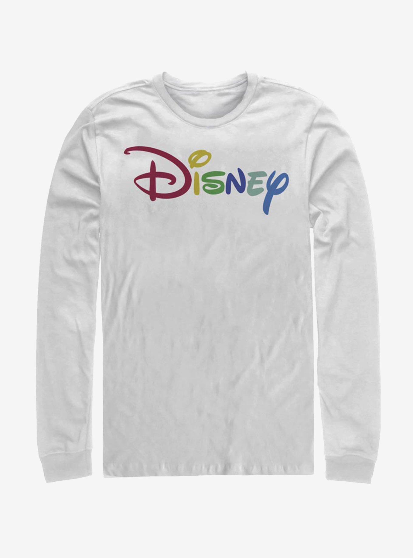 Disney Classic Multicolor Disney Logo Long-Sleeve T-Shirt, WHITE, hi-res