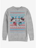 Disney Mickey Mouse Holiday Mickey & Minnie Sweater Crew Sweatshirt, ATH HTR, hi-res