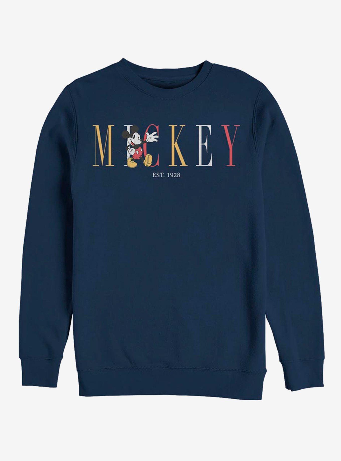 Disney Mickey Mouse Mouse Fashion Crew Sweatshirt, NAVY, hi-res