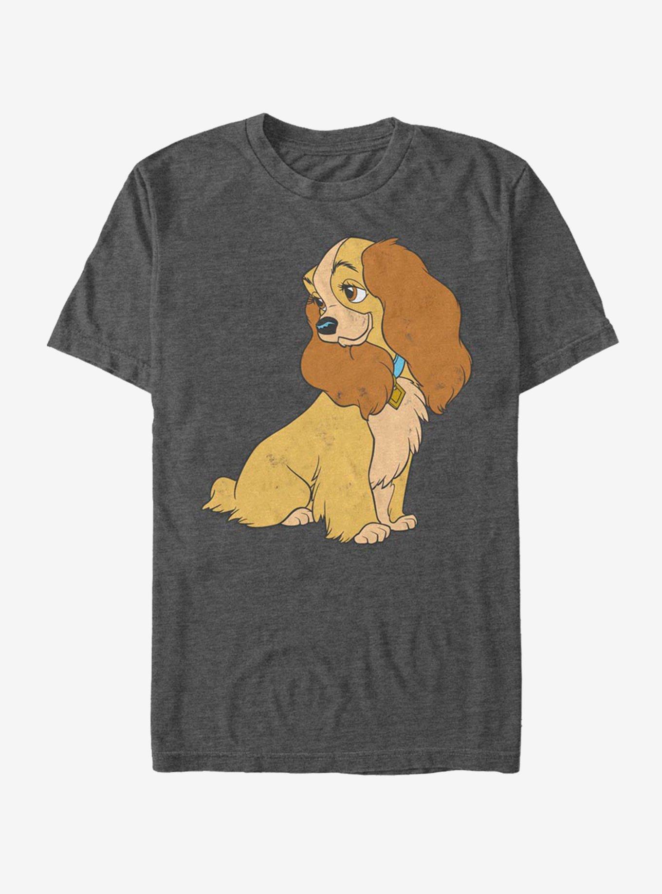 Disney Lady And The Tramp Lady Vintage T-Shirt, CHAR HTR, hi-res