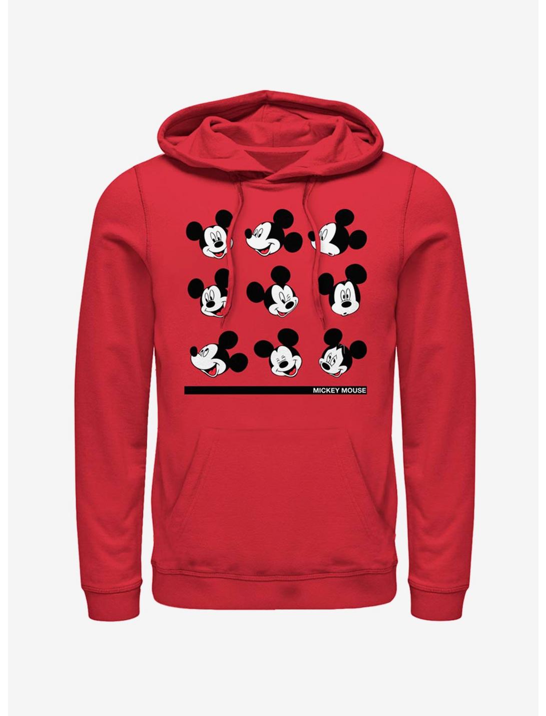 Disney Mickey Mouse Mickey Expressions Hoodie, RED, hi-res