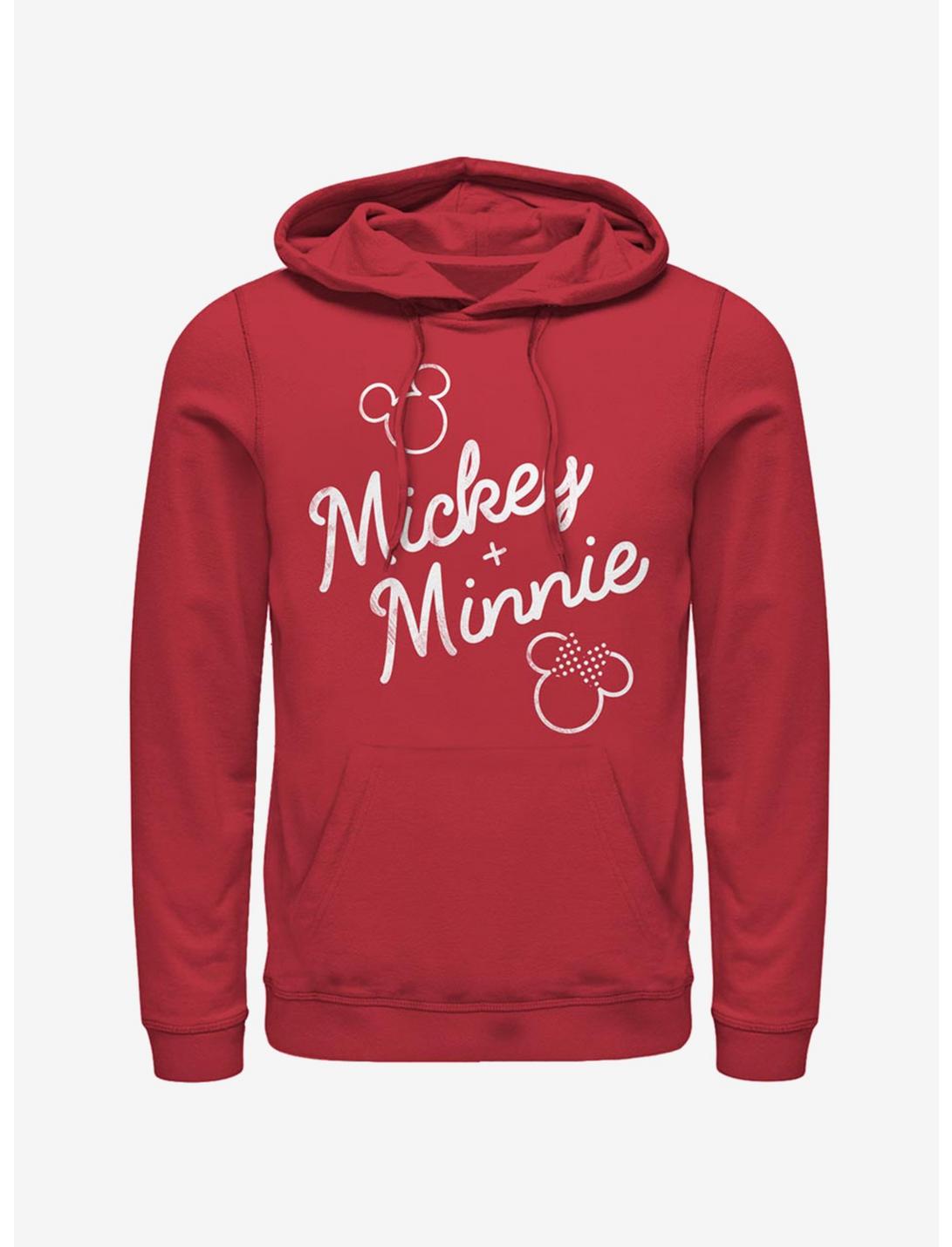 Disney Mickey Mouse Signed Together Hoodie, RED, hi-res