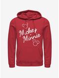 Disney Mickey Mouse Signed Together Hoodie, RED, hi-res