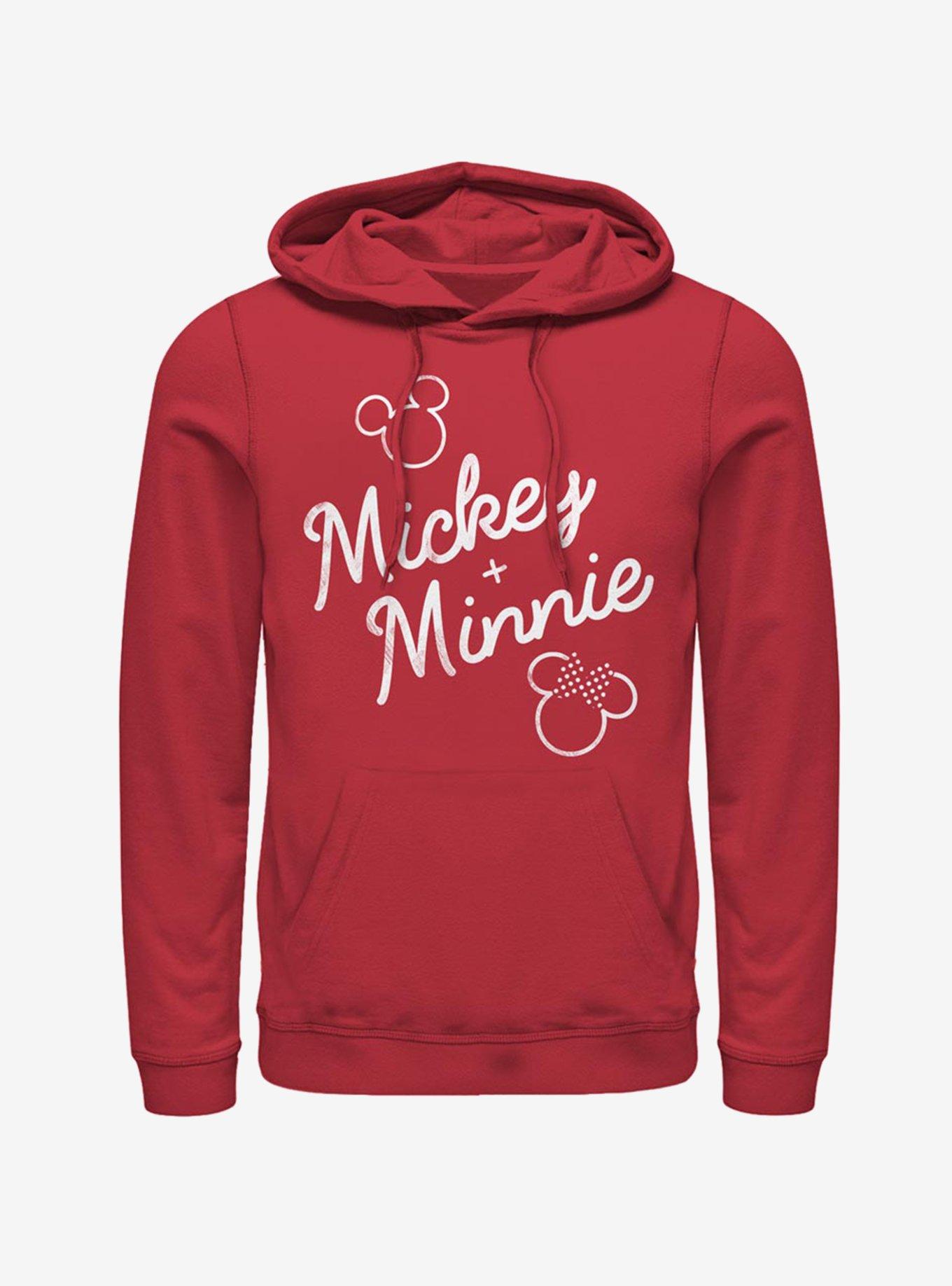 Disney Mickey Mouse Signed Together Hoodie, RED, hi-res