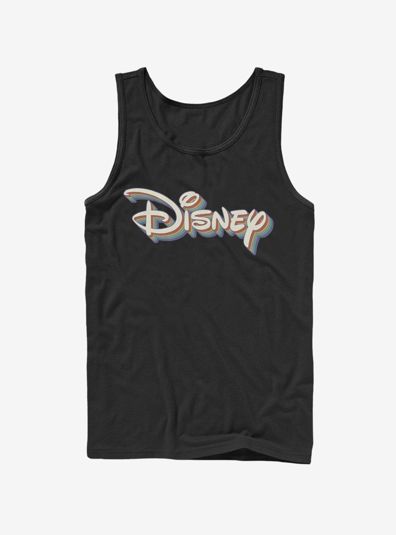 Disney Classic Disney Retro Rainbow Logo Tank, BLACK, hi-res