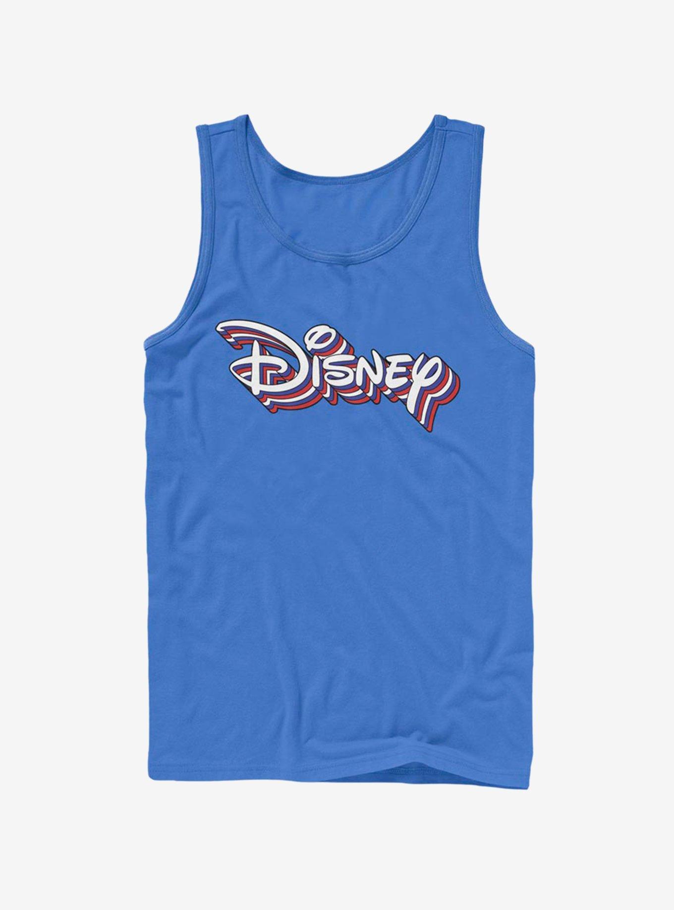 Disney Classic Disney Retro Rainbow Logo Tank, ROYAL, hi-res