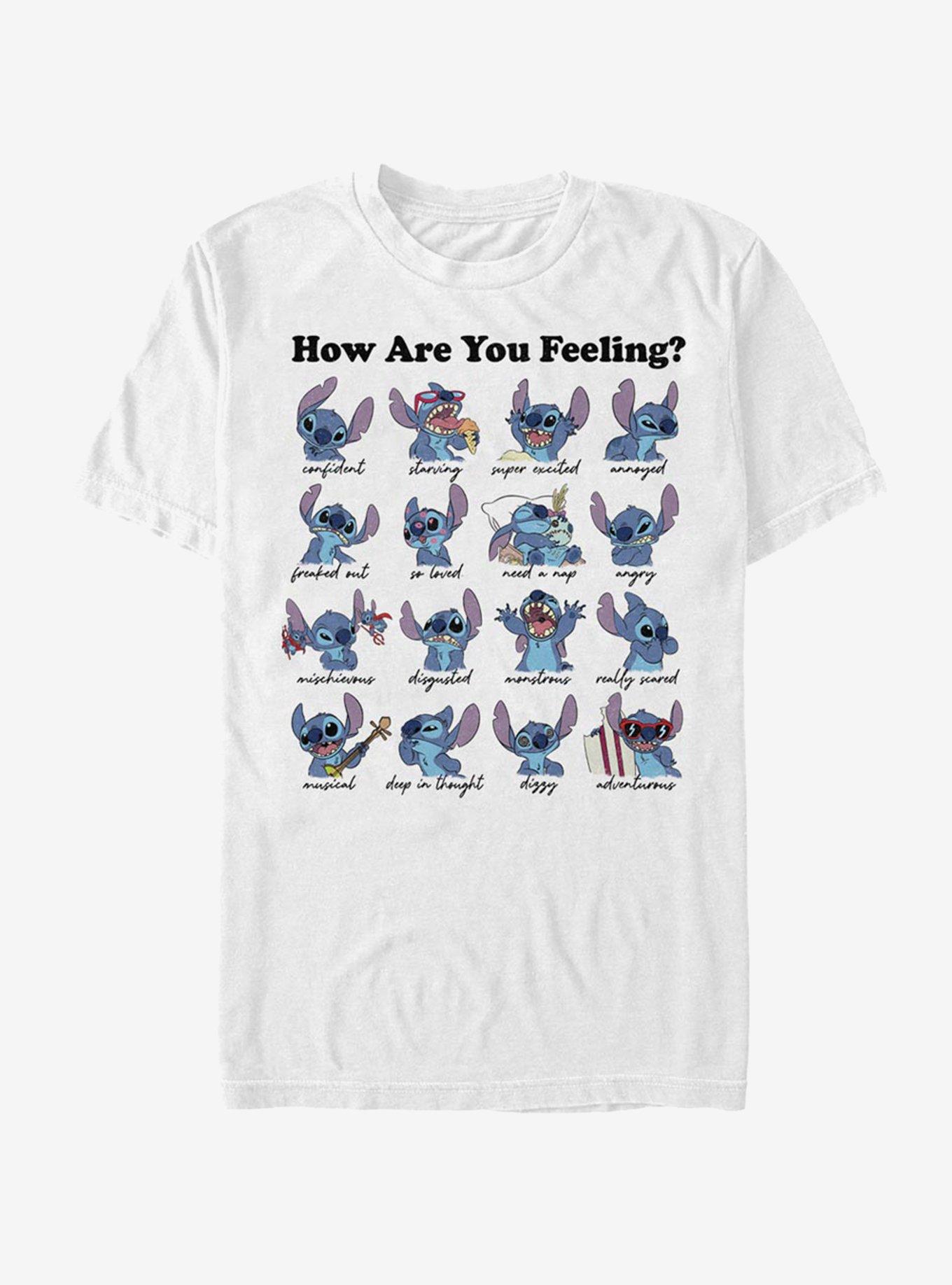 Lilo & Stitch Men's How Are You Feeling T-Shirt White