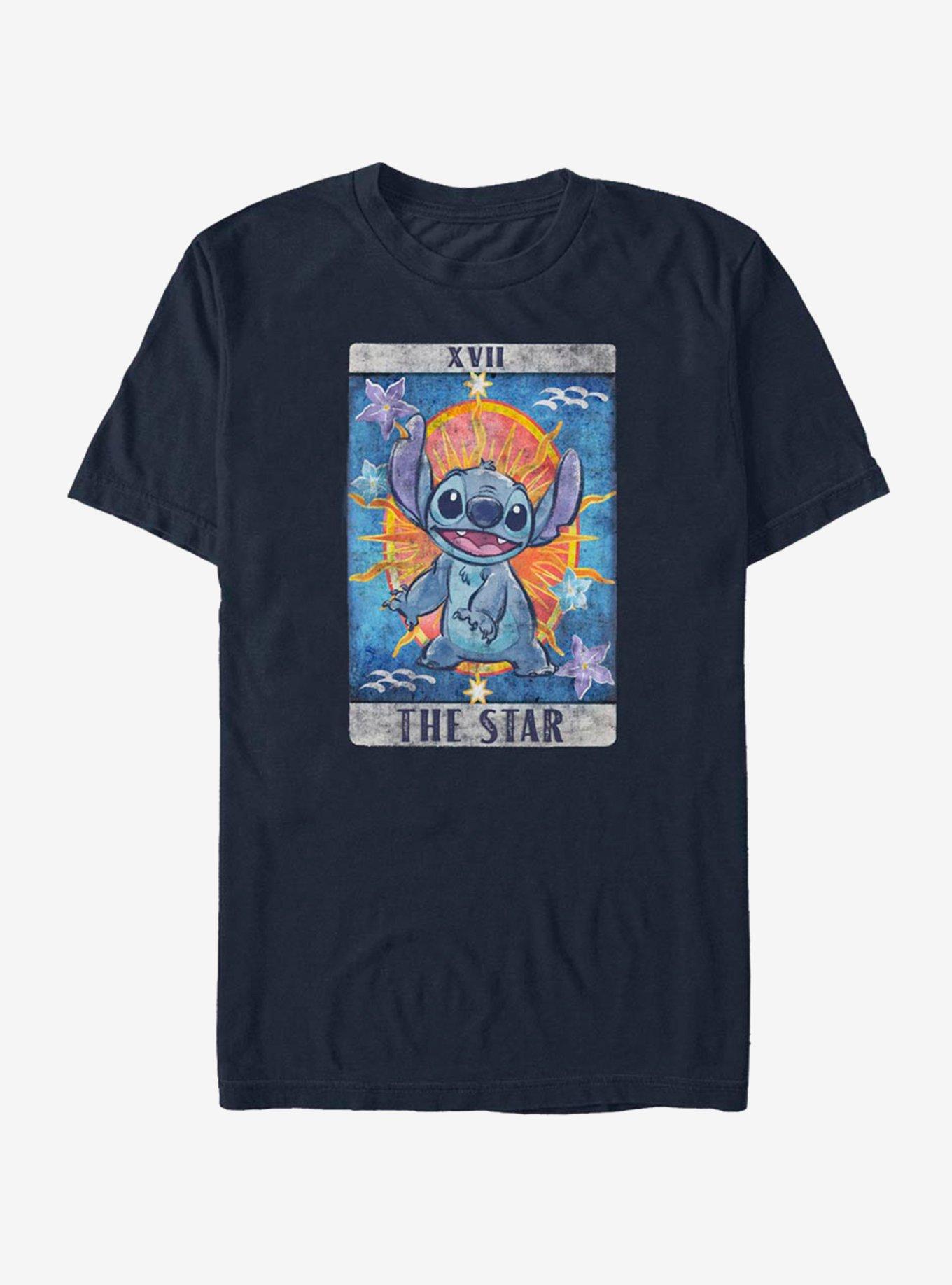 Disney Lilo & Stitch Stitch Tarot T-Shirt, NAVY, hi-res