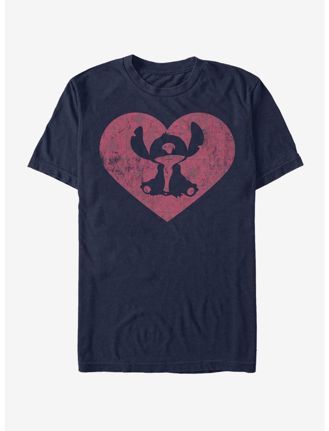 Disney Lilo & Stitch Stitch Heart T-Shirt, NAVY, hi-res
