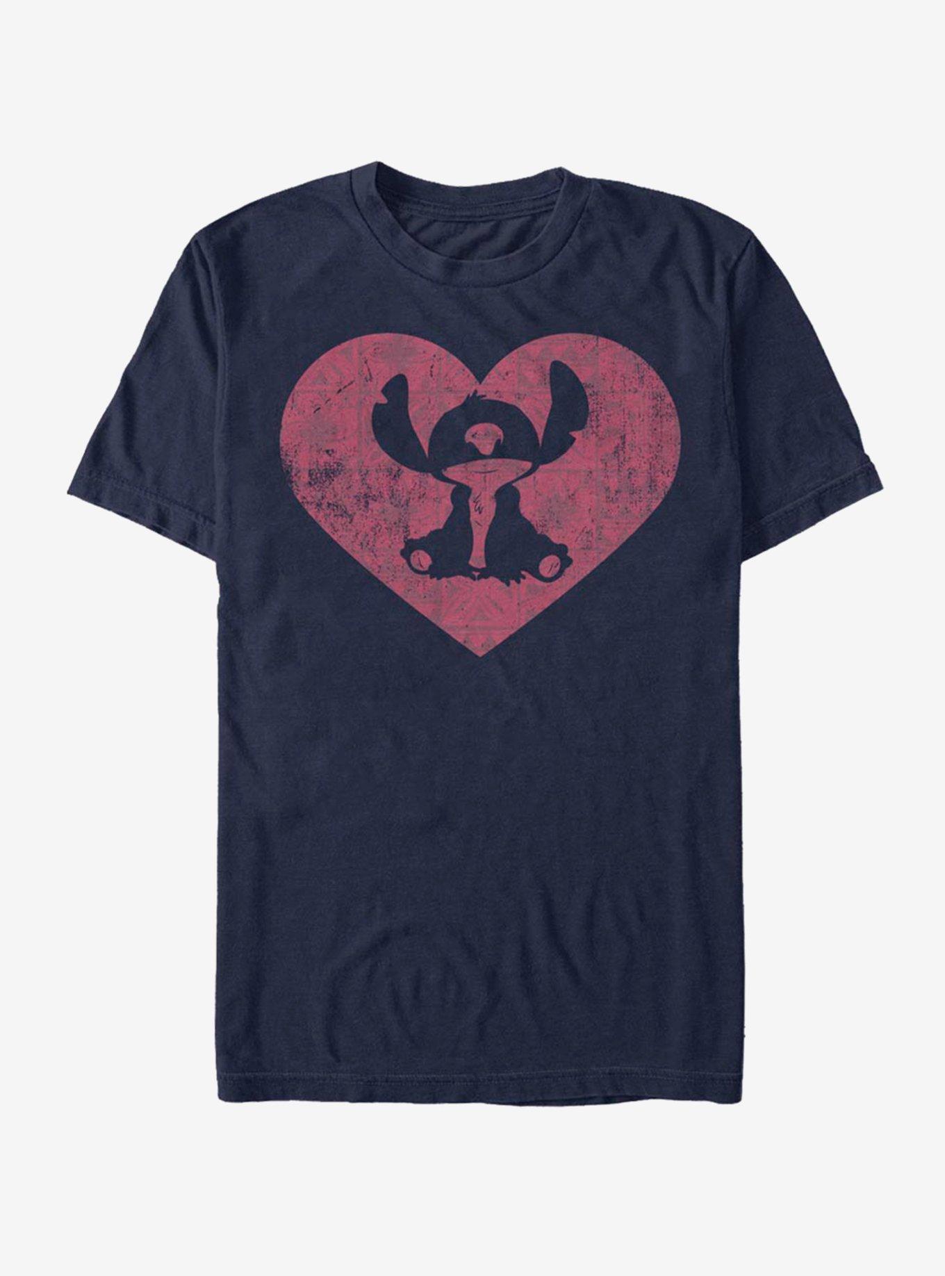 Disney Lilo & Stitch Stitch Heart T-Shirt, NAVY, hi-res