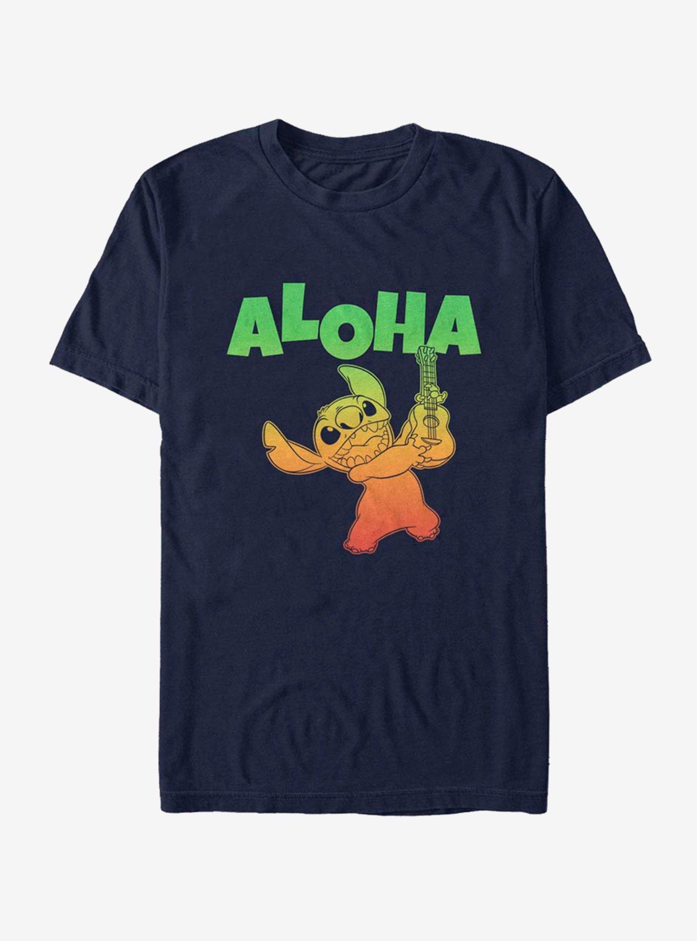 Disney Lilo & Stitch Aloha Stitch T-Shirt, NAVY, hi-res