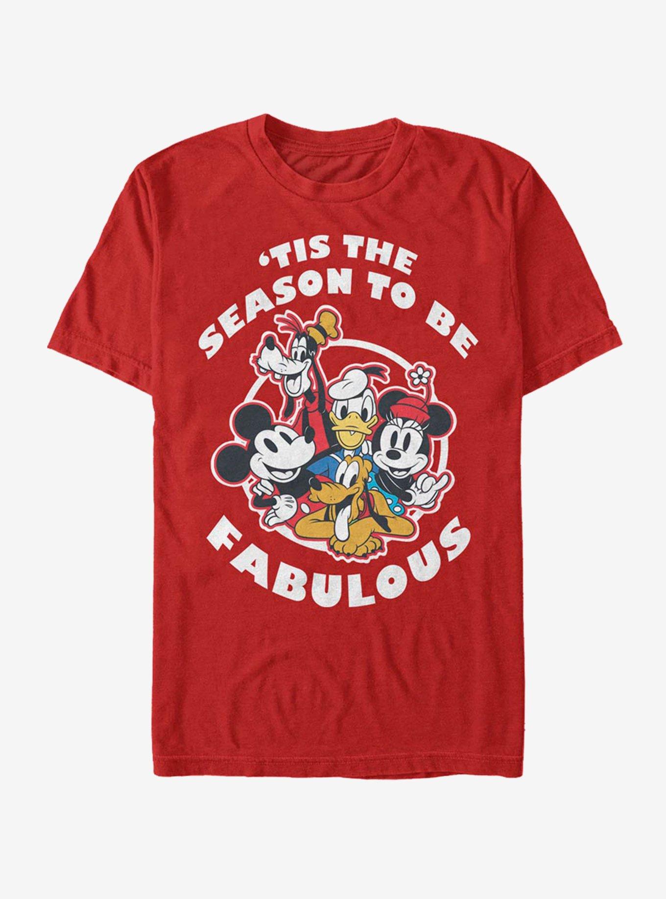 Disney Mickey Mouse Fabulous Holiday T-Shirt, RED, hi-res