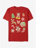 Disney Mickey Mouse & Minnie Mouse Holiday Gingerbread Cookies T-Shirt, RED, hi-res