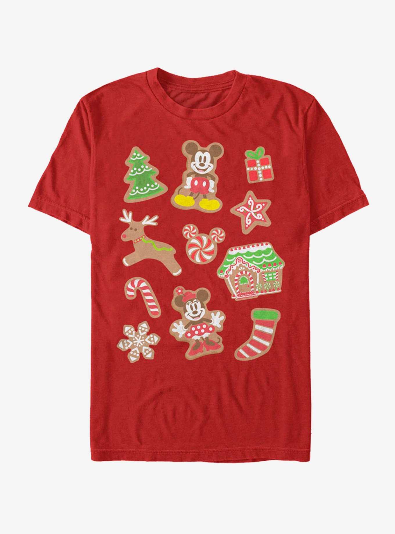 Disney Mickey Mouse & Minnie Mouse Holiday Gingerbread Cookies T-Shirt, , hi-res