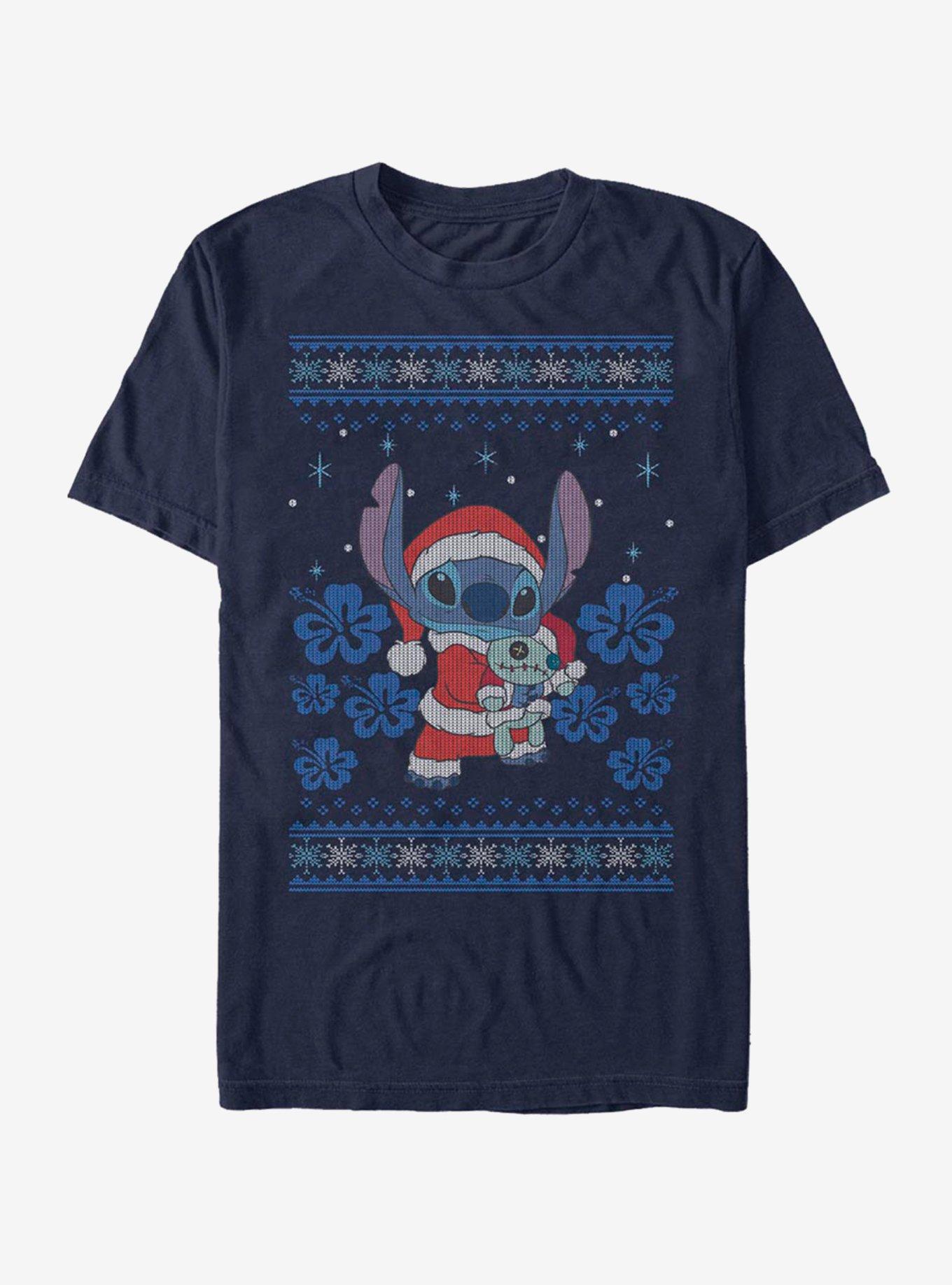 Disney Lilo & Stitch Holiday Stitch T-Shirt, NAVY, hi-res
