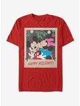 Disney Mickey Mouse & Minnie Mouse Holiday Polaroid T-Shirt, RED, hi-res