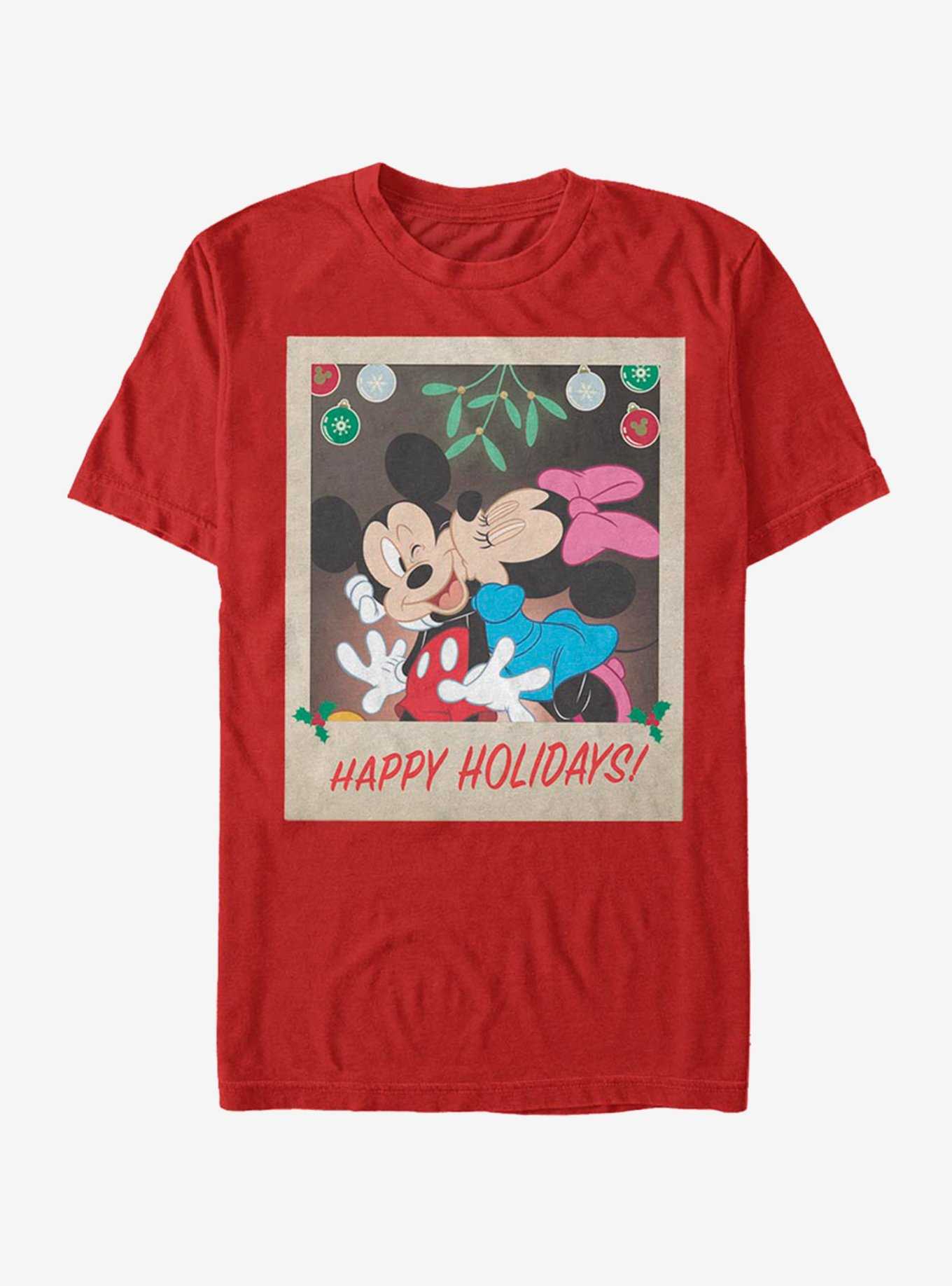 Disney Mickey Mouse & Minnie Mouse Holiday Polaroid T-Shirt, , hi-res