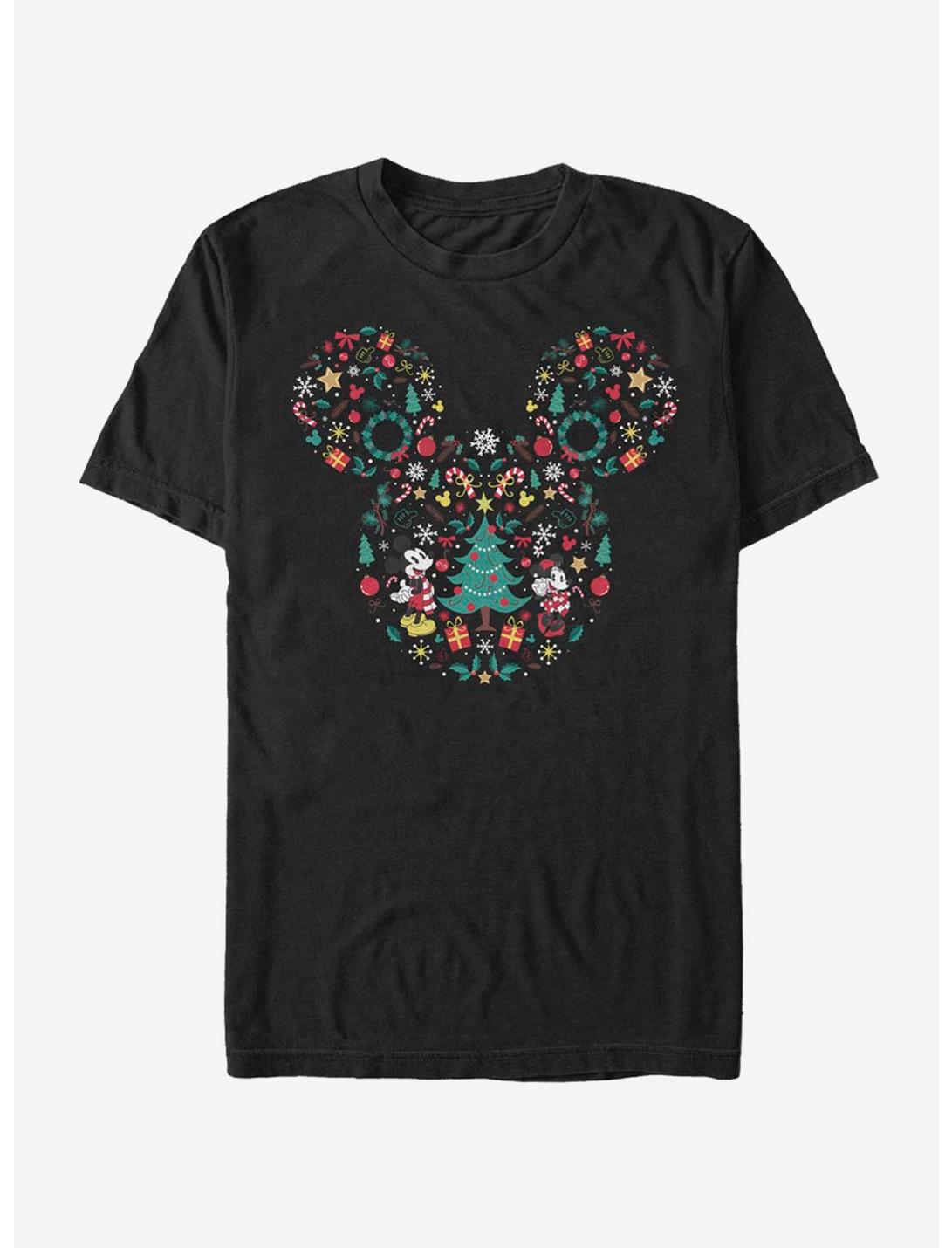 Disney Mickey Mouse Holiday Icon Ear Fill T-Shirt, BLACK, hi-res