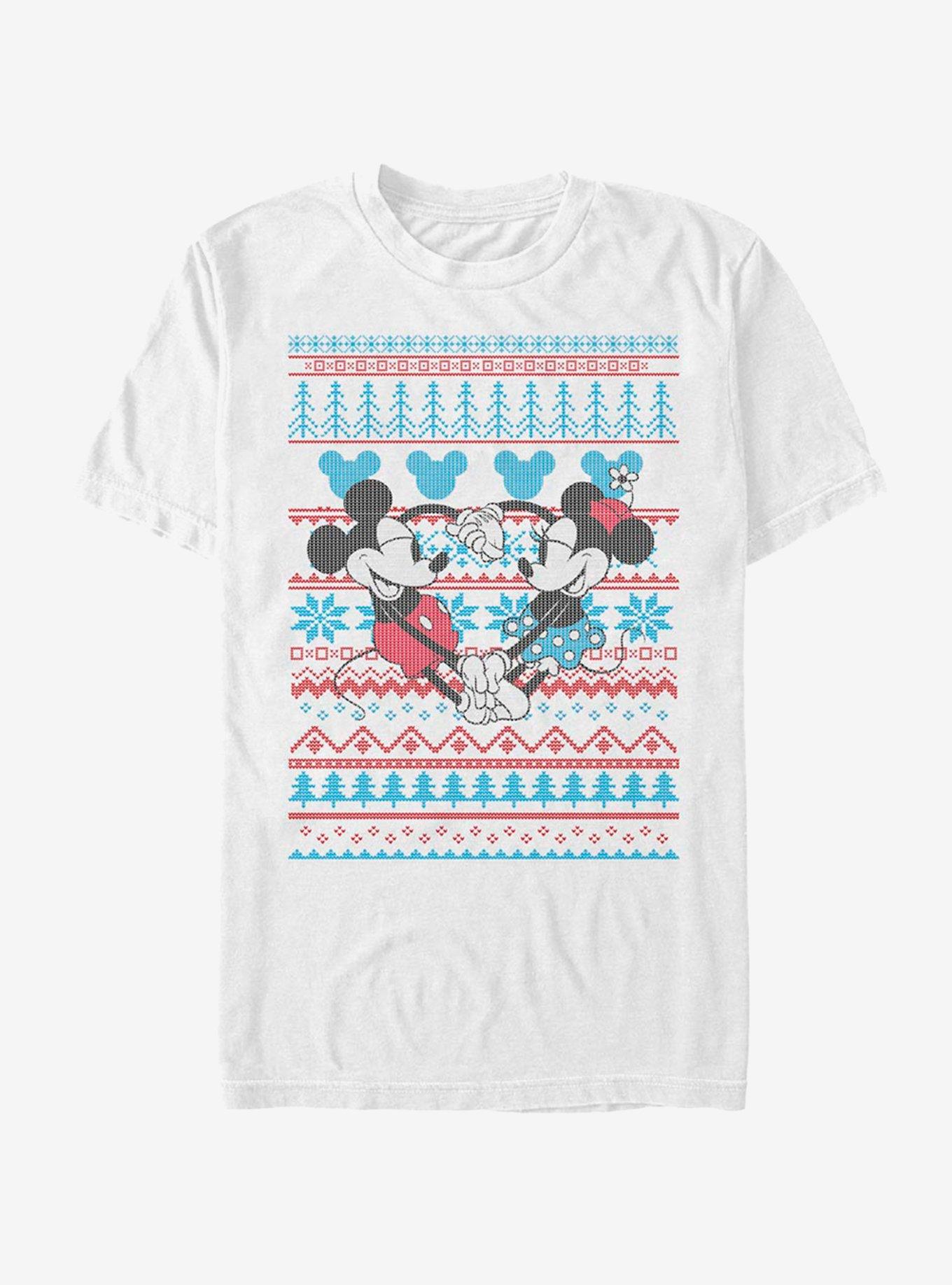 Disney Mickey Mouse & Minnie Mouse Holiday Sweater T-Shirt, , hi-res