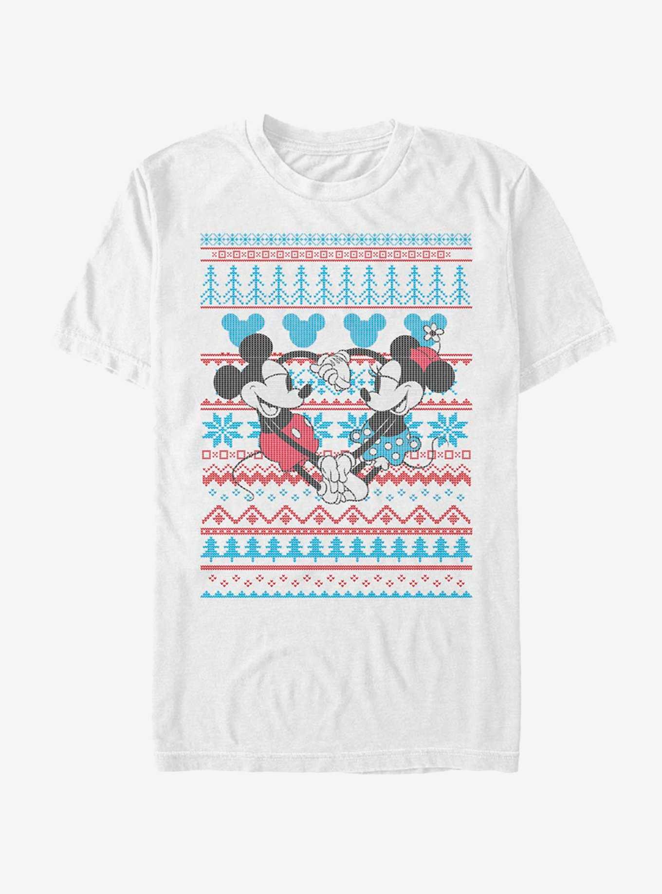 Disney Mickey Mouse Holiday Mickey & Minnie Sweater T-Shirt, , hi-res