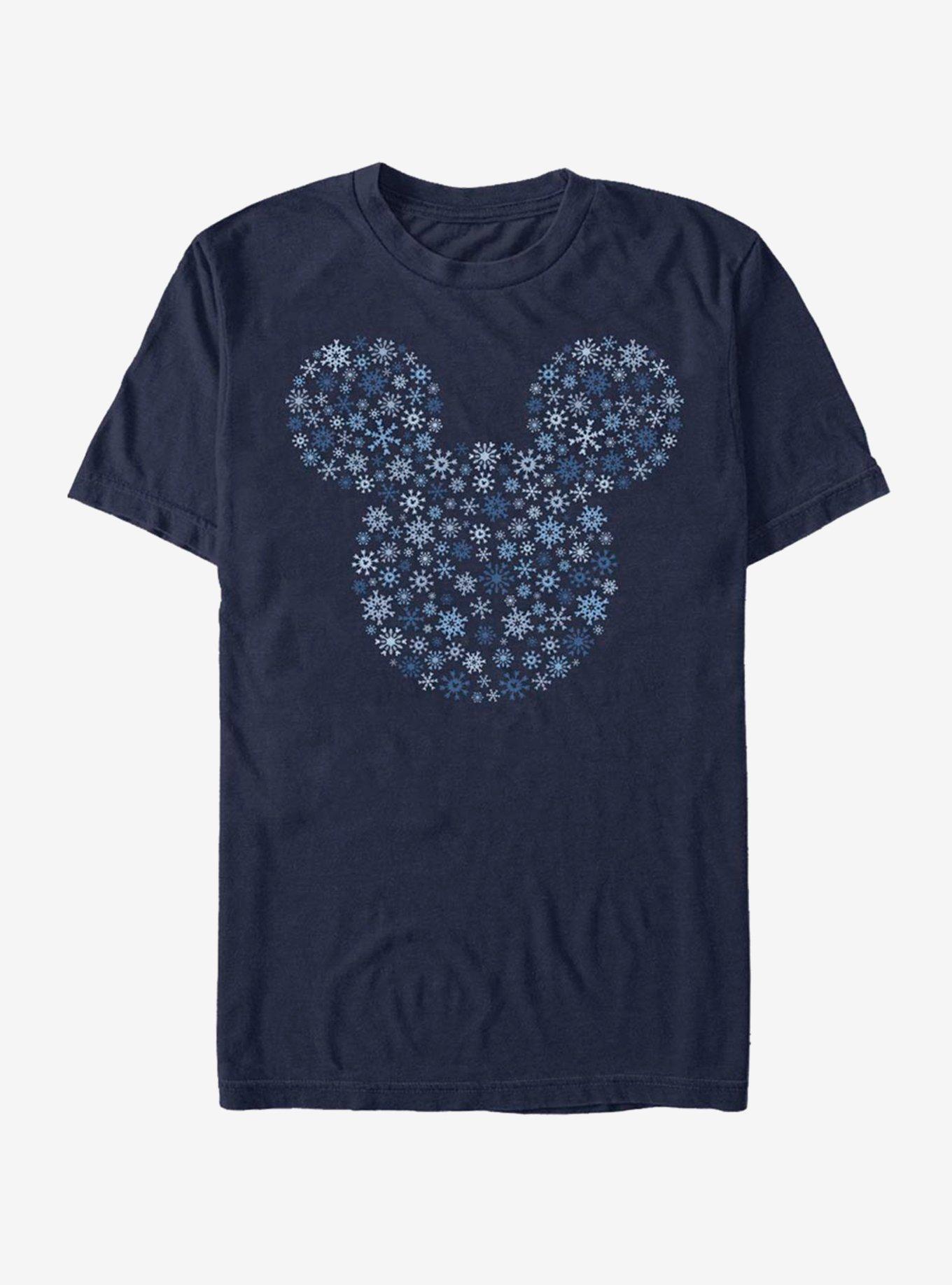 Disney Mickey Mouse Holiday Mickey Ear Snowflakes T-Shirt, , hi-res