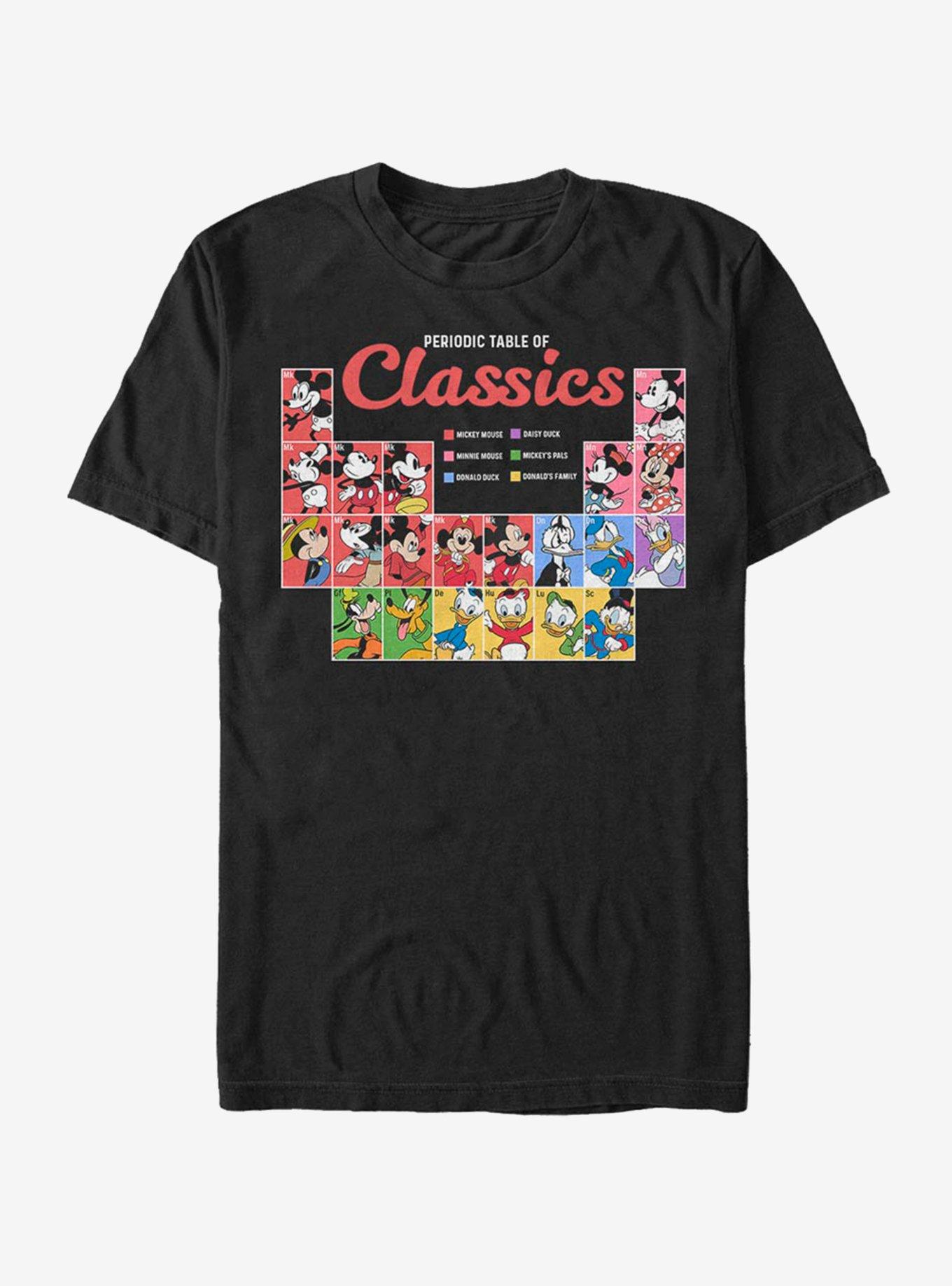 Disney Mickey Mouse Classic Periodic T-Shirt, BLACK, hi-res