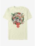 Disney Mickey Mouse Holiday Mickey Friends Wreath T-Shirt, NATURAL, hi-res
